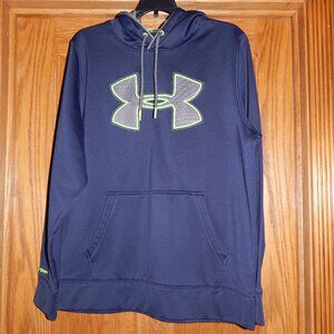 Men's Size Medium M Under Armour Storm Loose Fit Hoodie Hooded Sweatshirt Navy